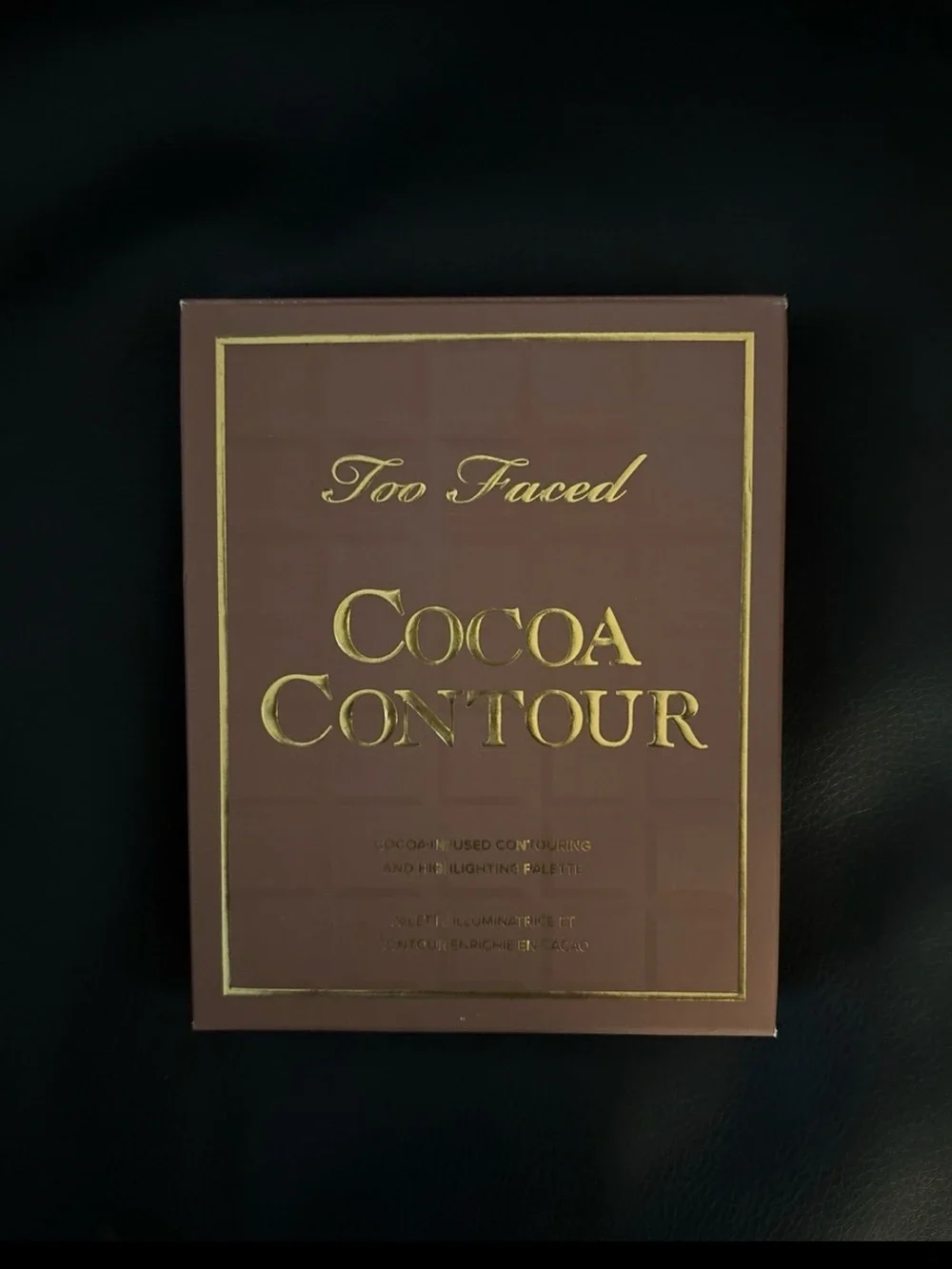Too Faced Cocoa Contour Palette - Brown with Gold Accents